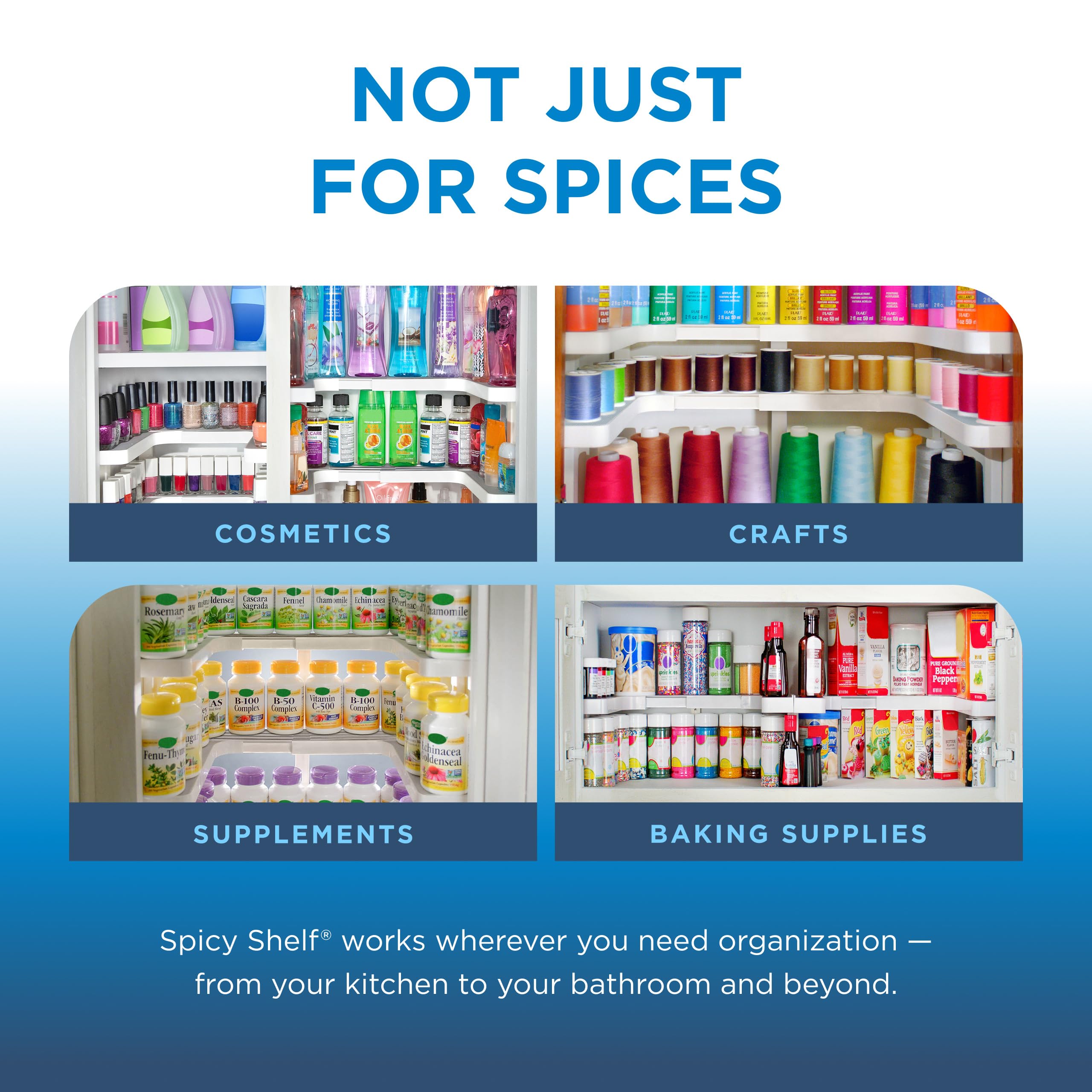 Spicy Shelf 3.0 used for pills, crafts, and other small items.