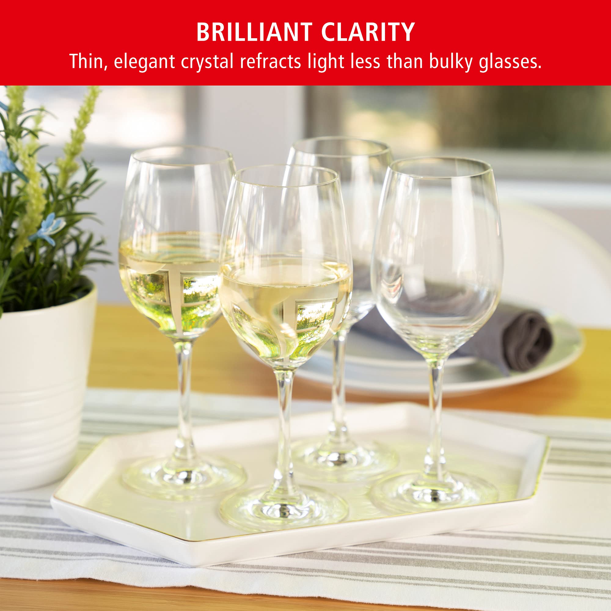 Spiegelau Wine Lovers glass on outdoor patio ideal for casual entertaining.