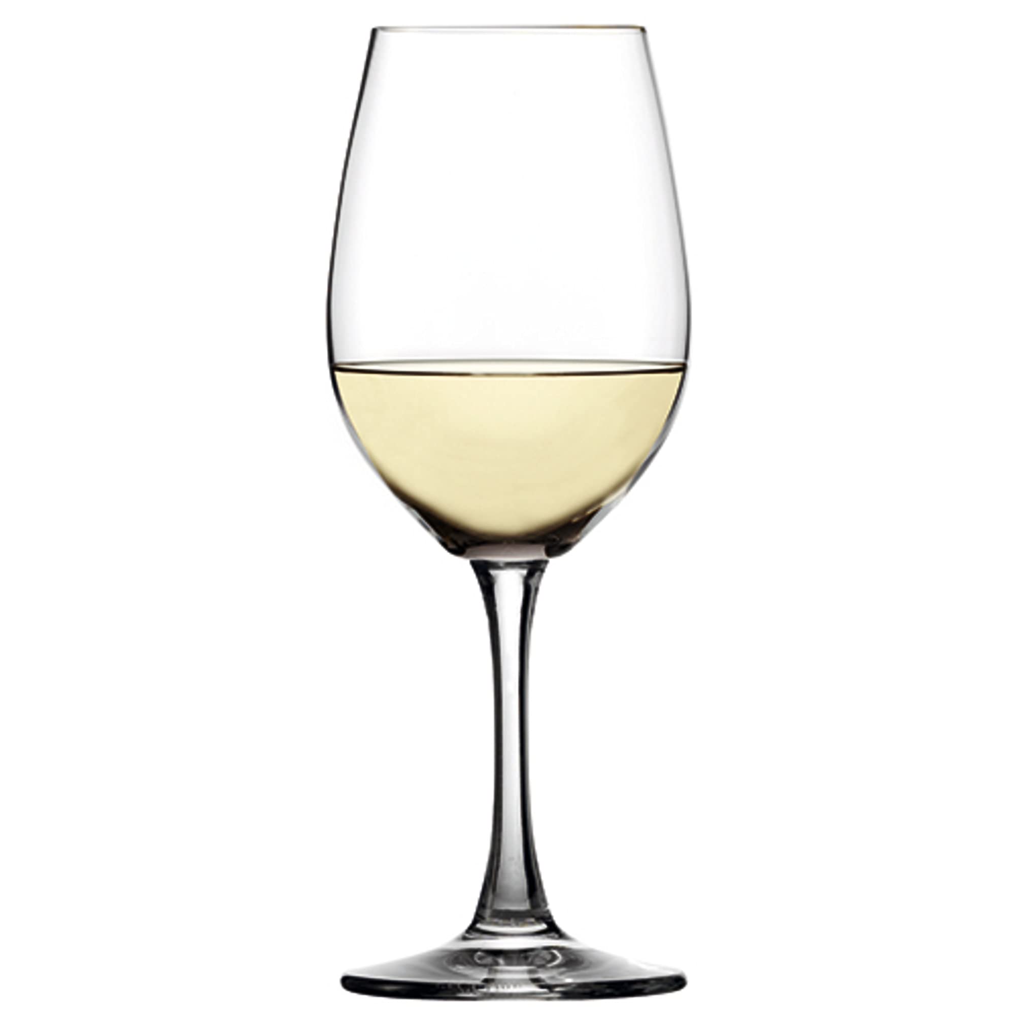 Spiegelau Wine Lovers glass catches light for elegant tabletop sparkle.