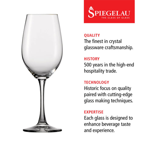 Spiegelau Wine Lovers glass on a dining table enhances presentation and sipping experience.