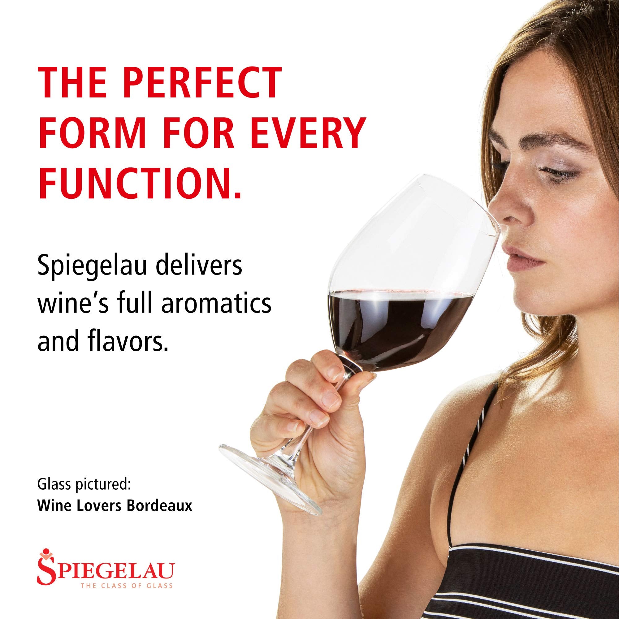 Spiegelau Wine Lovers 12oz bowl emphasizes aroma and flavor for Chardonnay.