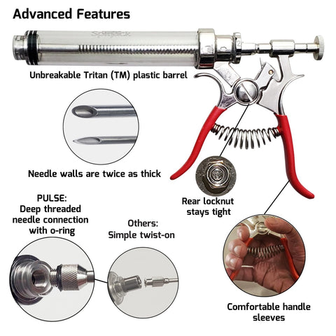 SPITJACK PULSE barrel made of Tritan plastic for durable, heavy-use performance.