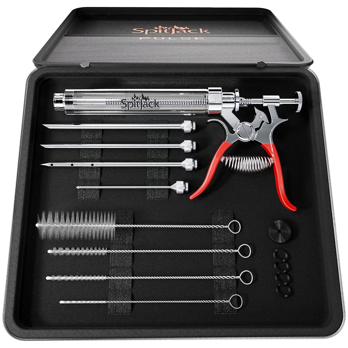 SPITJACK PULSE meat injector gun with precision for even marinade uptake.