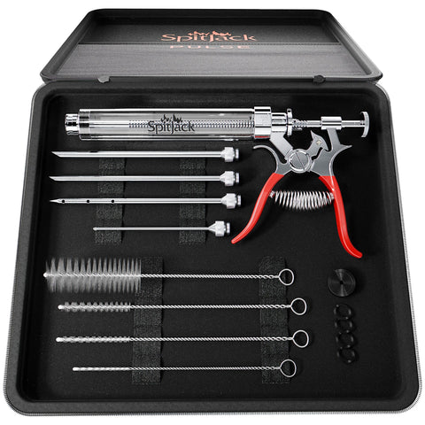 SPITJACK PULSE meat injector gun with precision for even marinade uptake.
