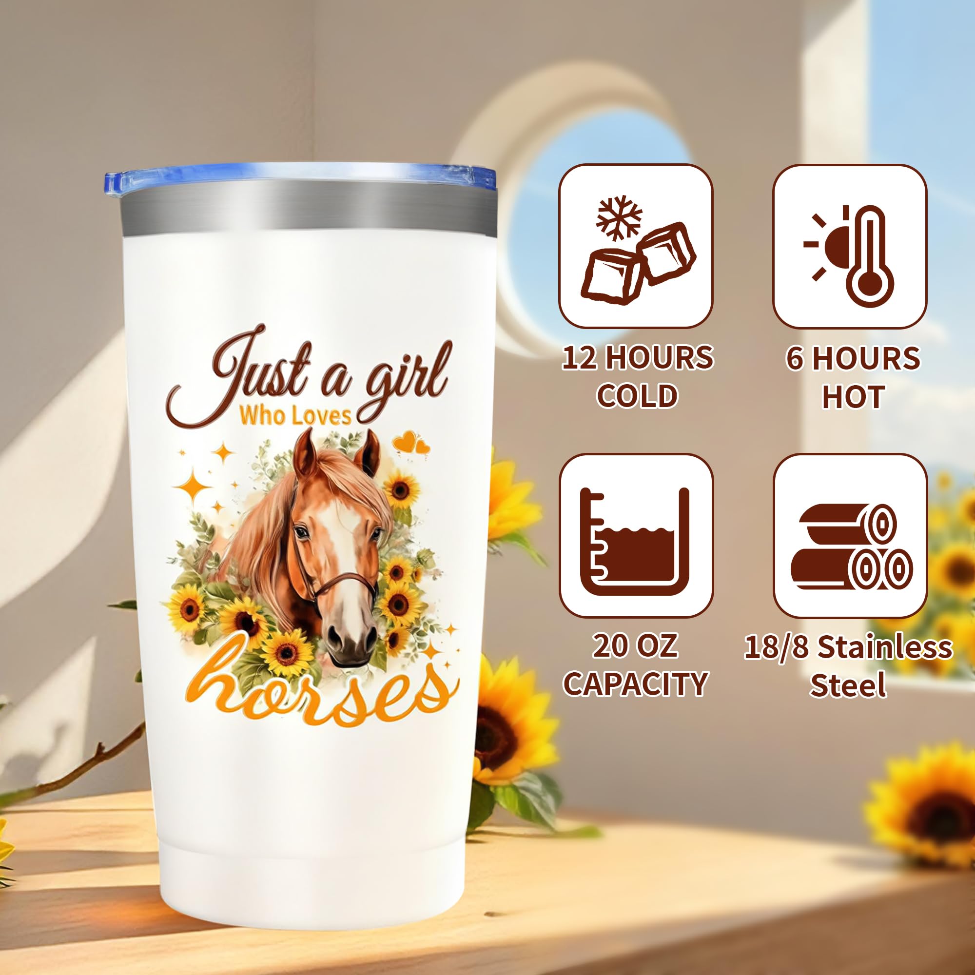 Splendest sunflower horse acrylic keychain bright accessory
