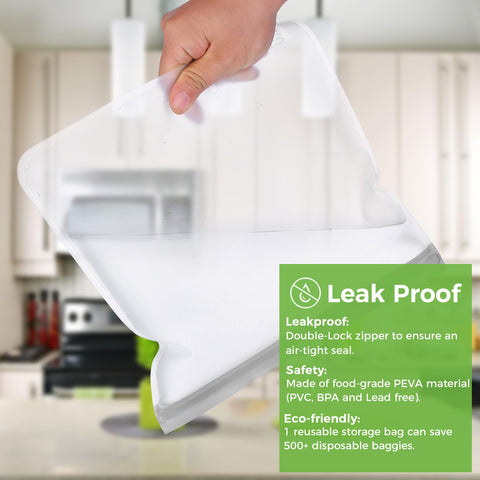 SPLF gallon freezer bag preserves bulk portions and freshness.