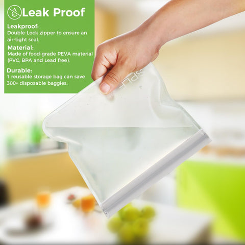 SPLF leakproof bags with double closures for secure sealing