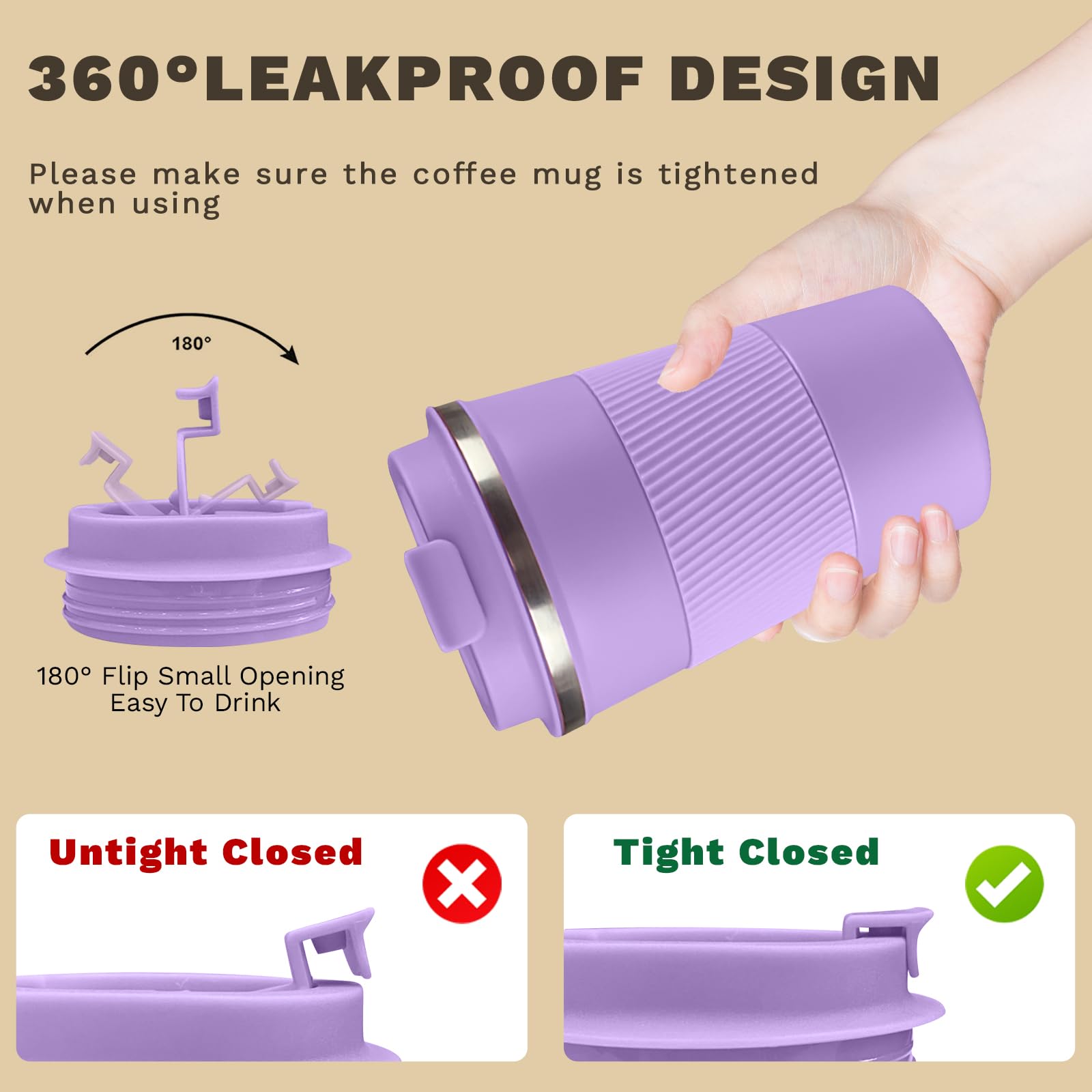 SPLMIFA 12oz fits most car cupholders for convenient travel