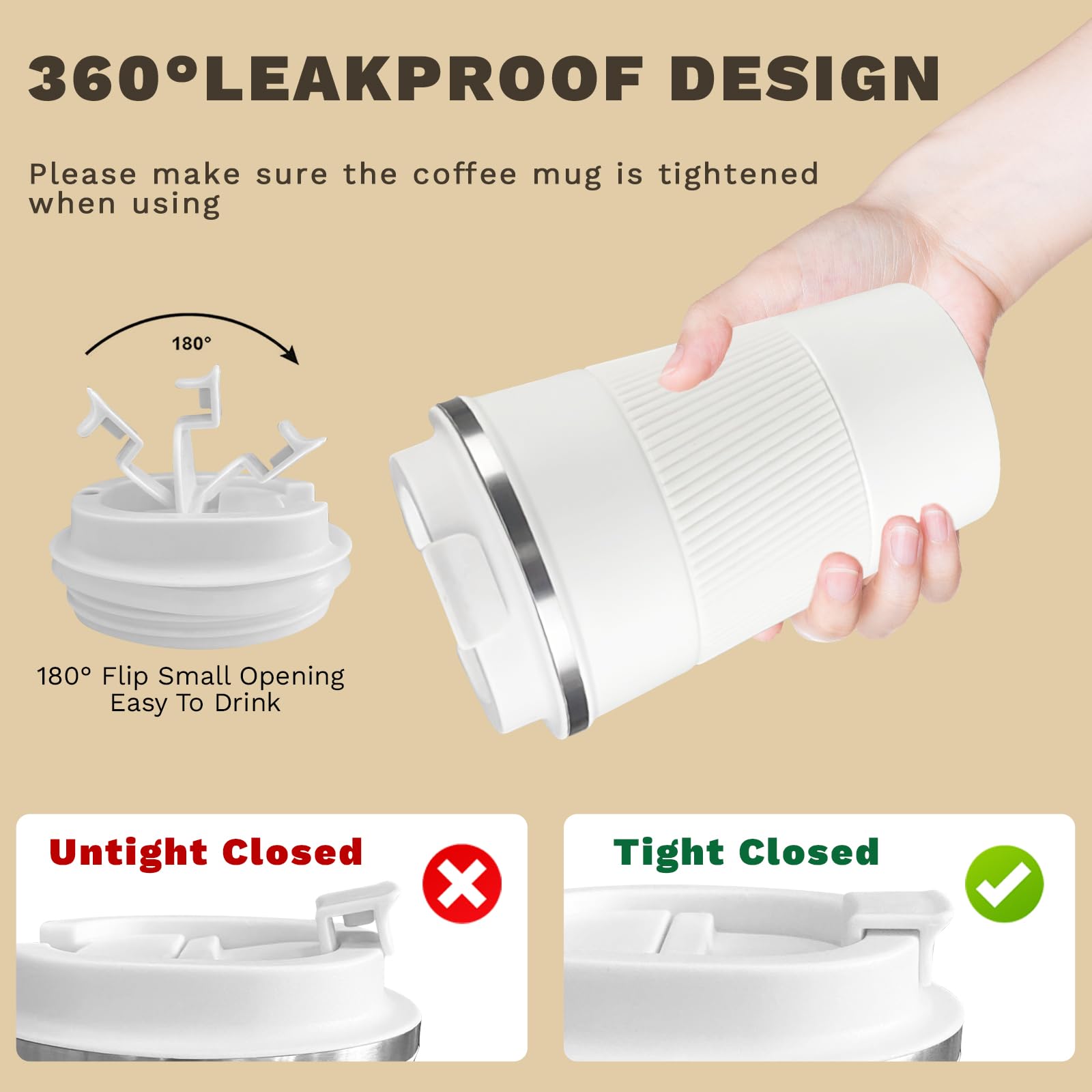 SPLMIFA anti-slip bottom keeps mug stable on surfaces.