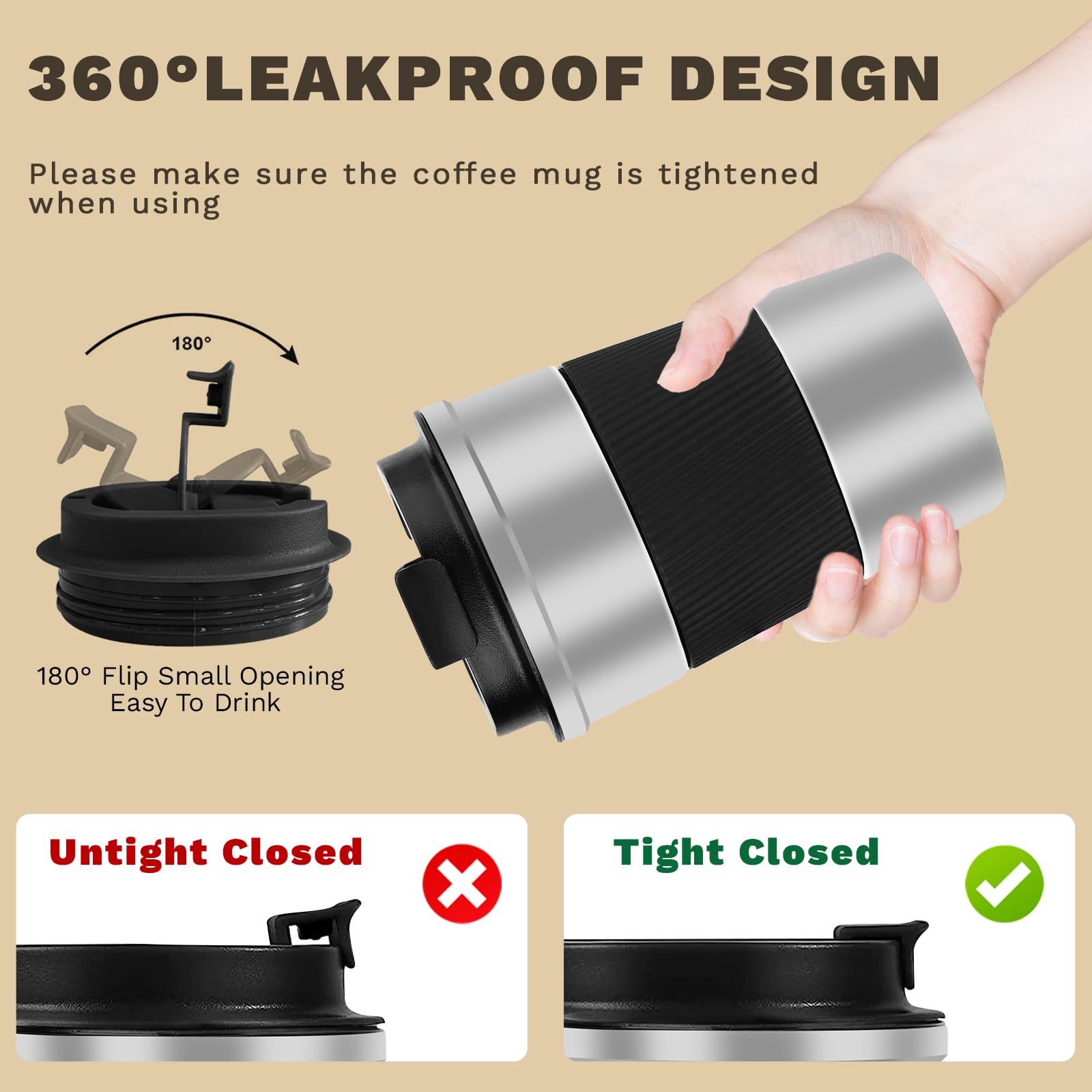 SPLMIFA mug fits most car cup holders for convenient commuting
