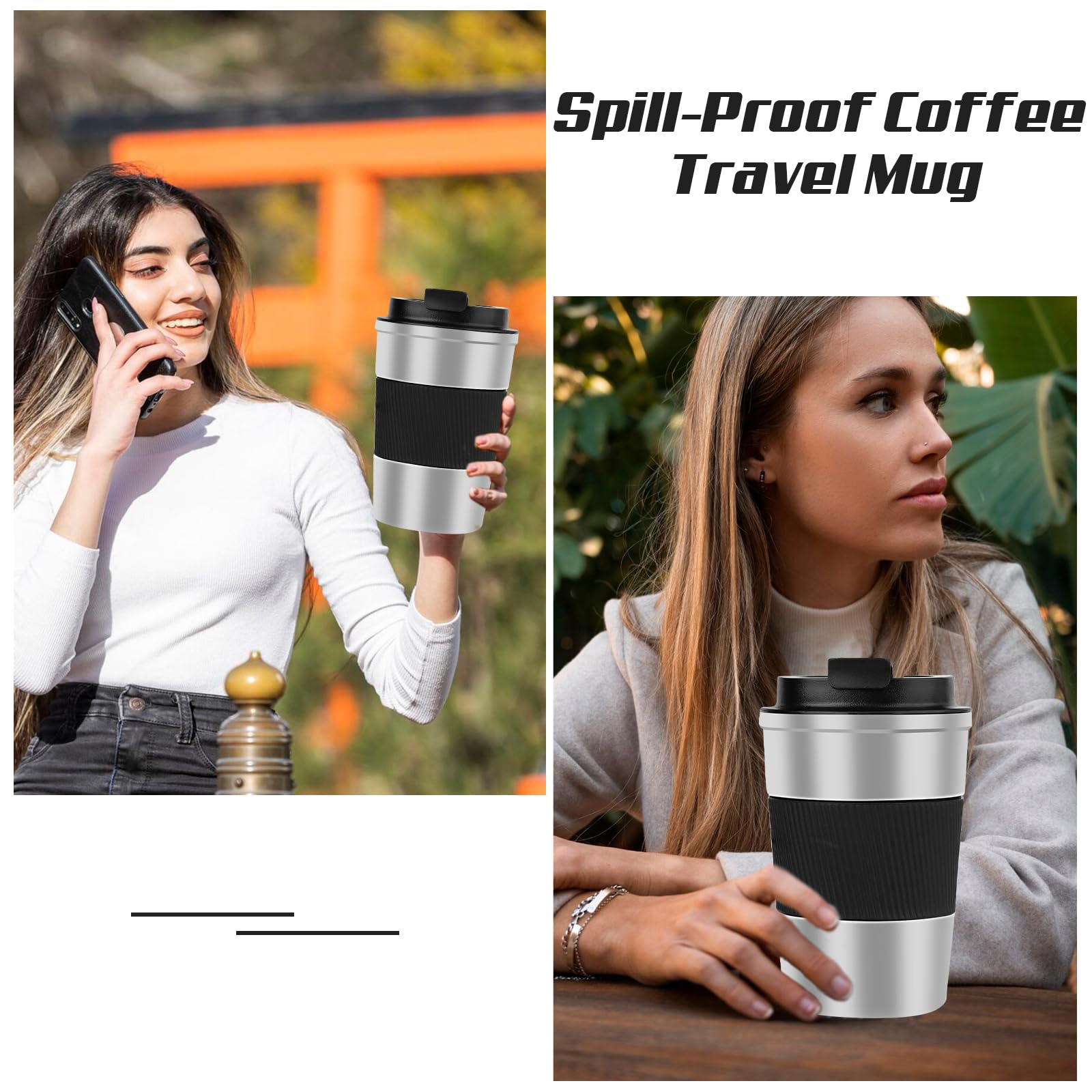SPLMIFA compact lightweight mug fits most car cup holders on trips.