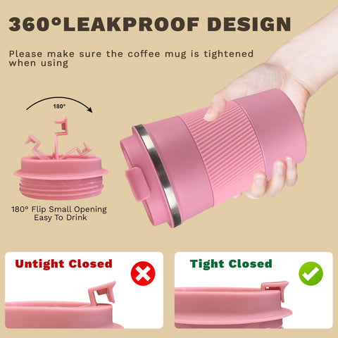SPLMIFA car-friendly mug fits most cup holders for on-the-move caffeine.
