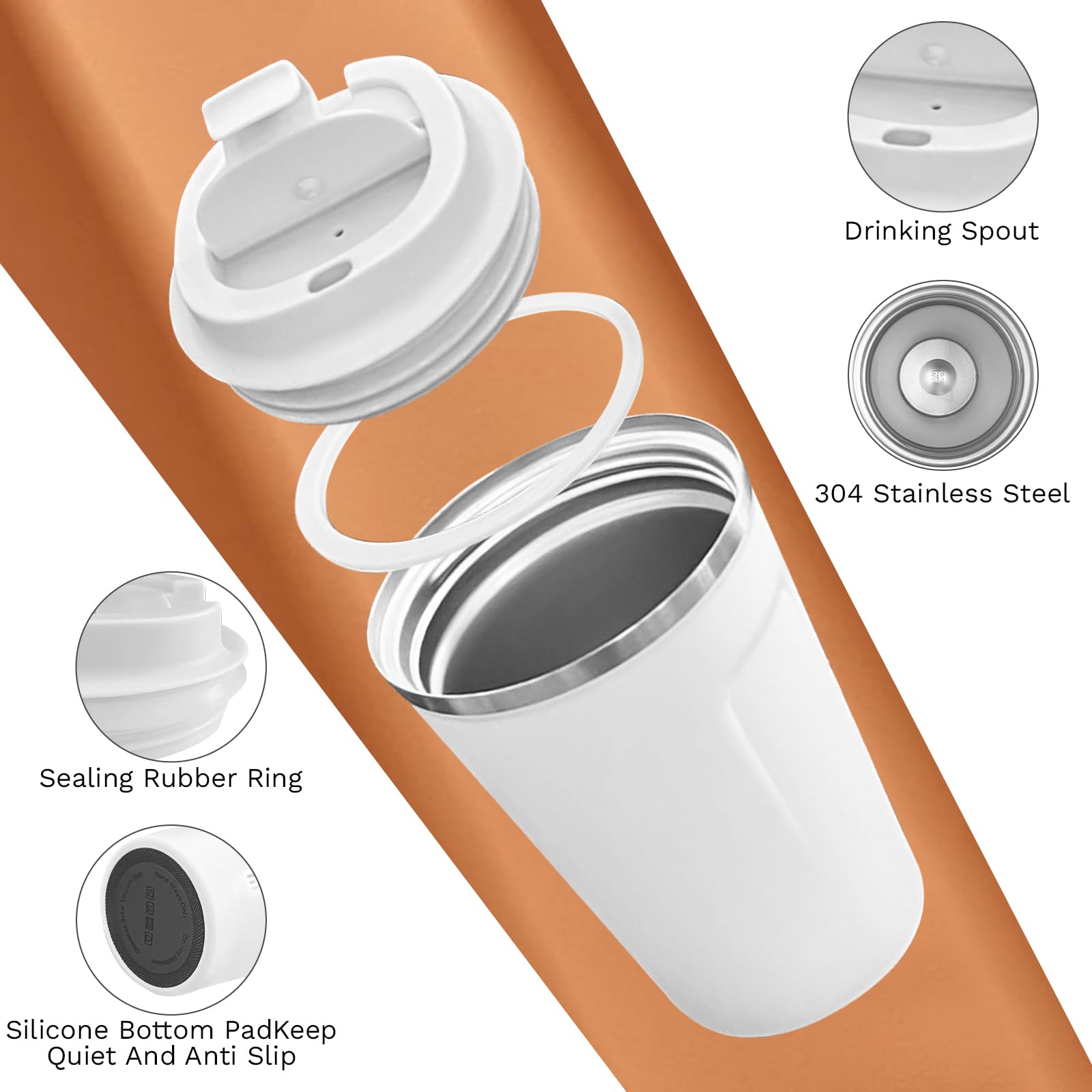 SPLMIFA stainless-steel body with double-wall insulation preserves temperature longer.