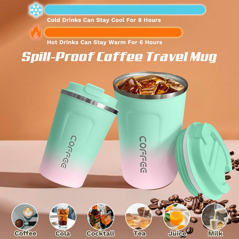 SPLMIFA stainless steel vacuum tumbler keeps hot or cold drinks longer
