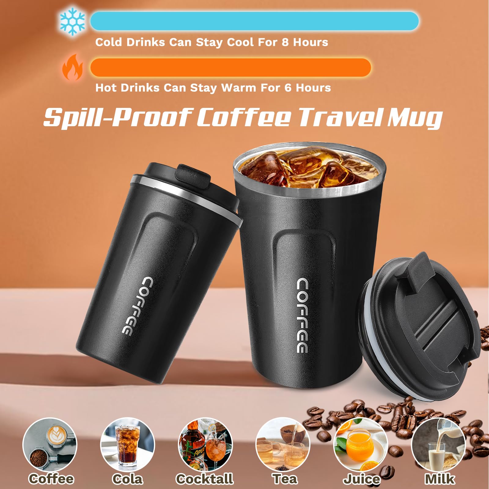 SPLMIFA travel mug with leak-proof lid in 510ml for all-day drinks.