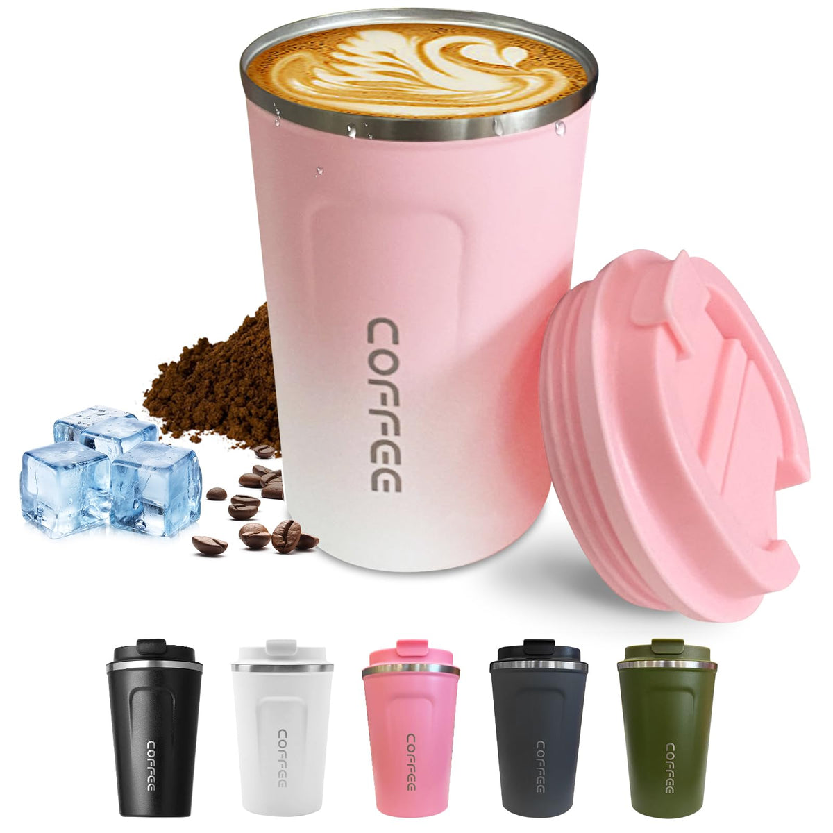 SPLMIFA travel mug with leak-proof lid preventing spills during commutes