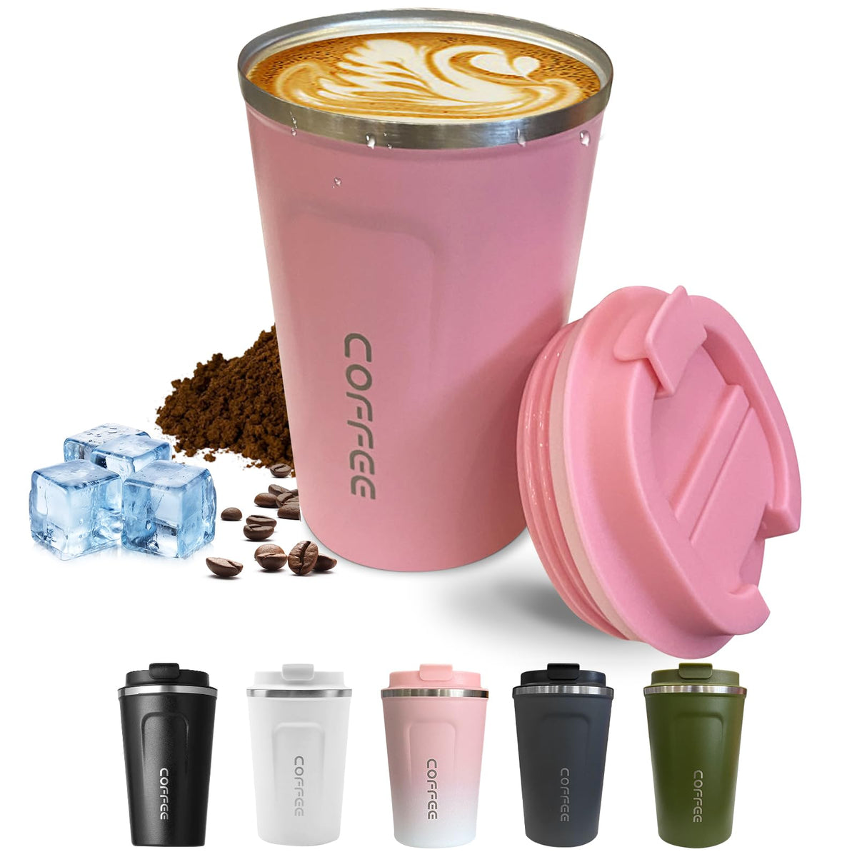SPLMIFA travel mug with leakproof lid for spill-free on-the-go use