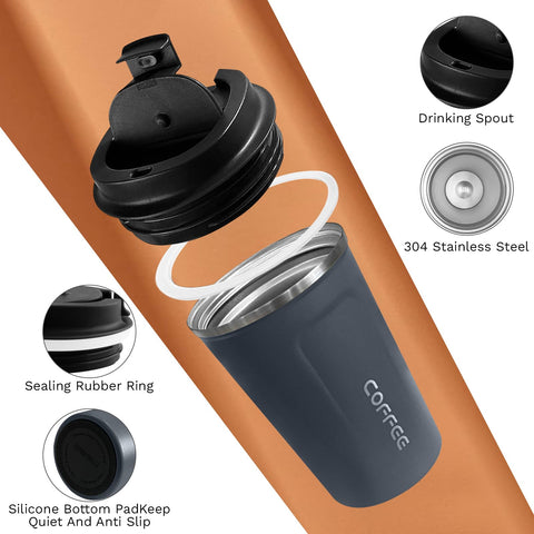 SPLMIFA mug features silicone sleeve for a non-slip, comfortable grip.