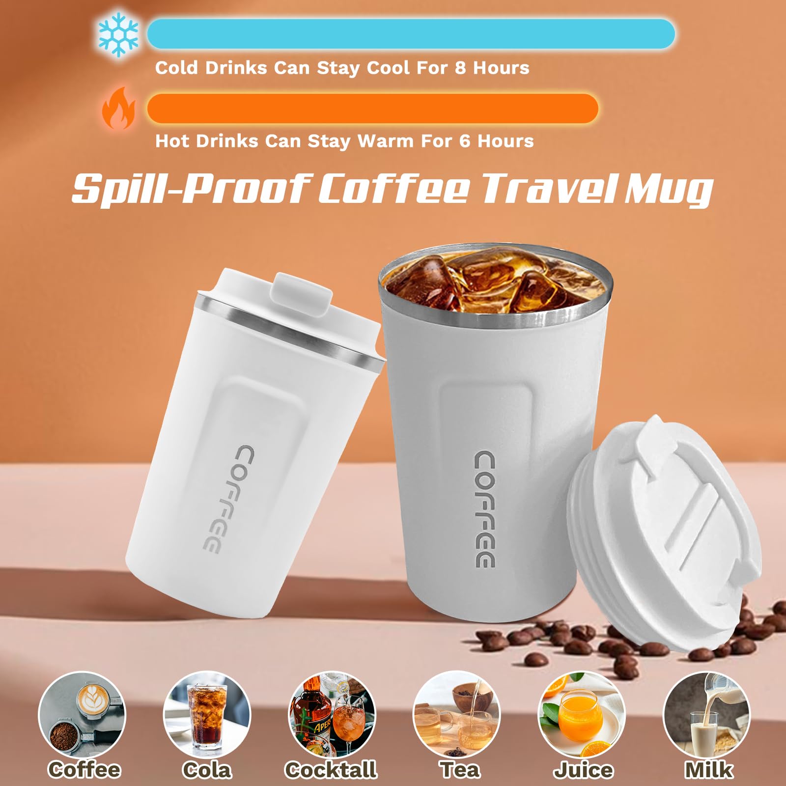 SPLMIFA travel mug 17oz bold appearance, ideal for longer road trips and office use.