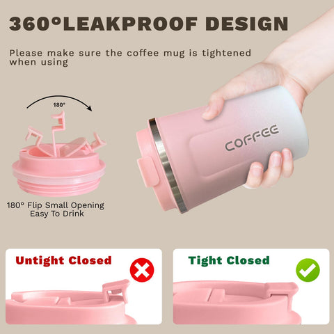 SPLMIFA compact mug fits most car cup holders for travel
