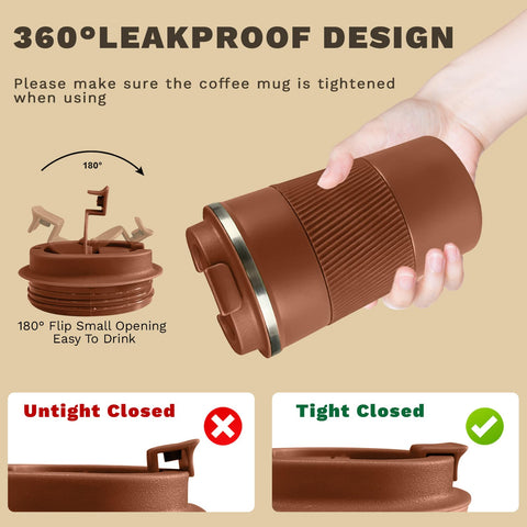 SPLMIFA mug fits most car cup holders for easy travel