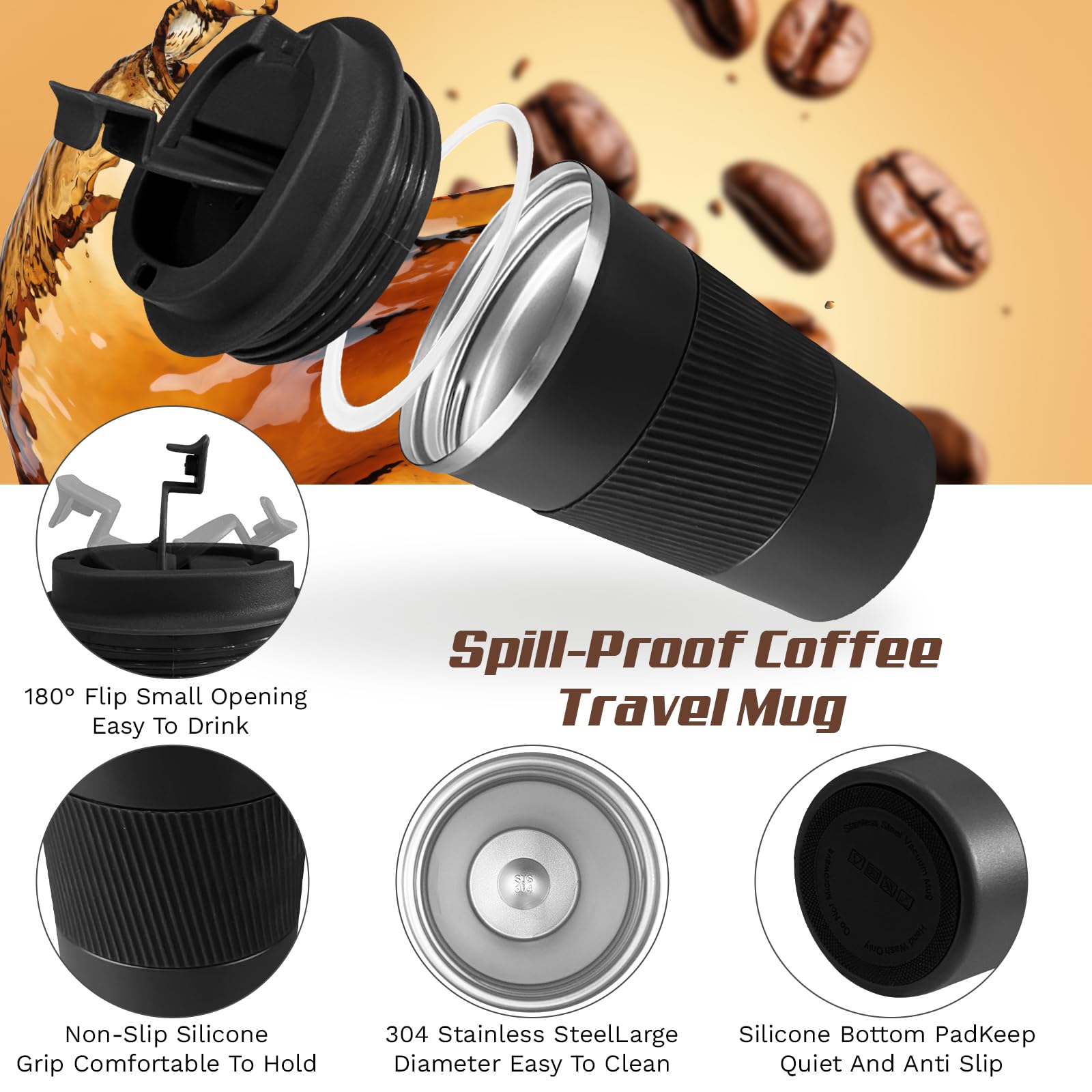 SPLMIFA double-wall vacuum design keeps drinks hot or cold longer