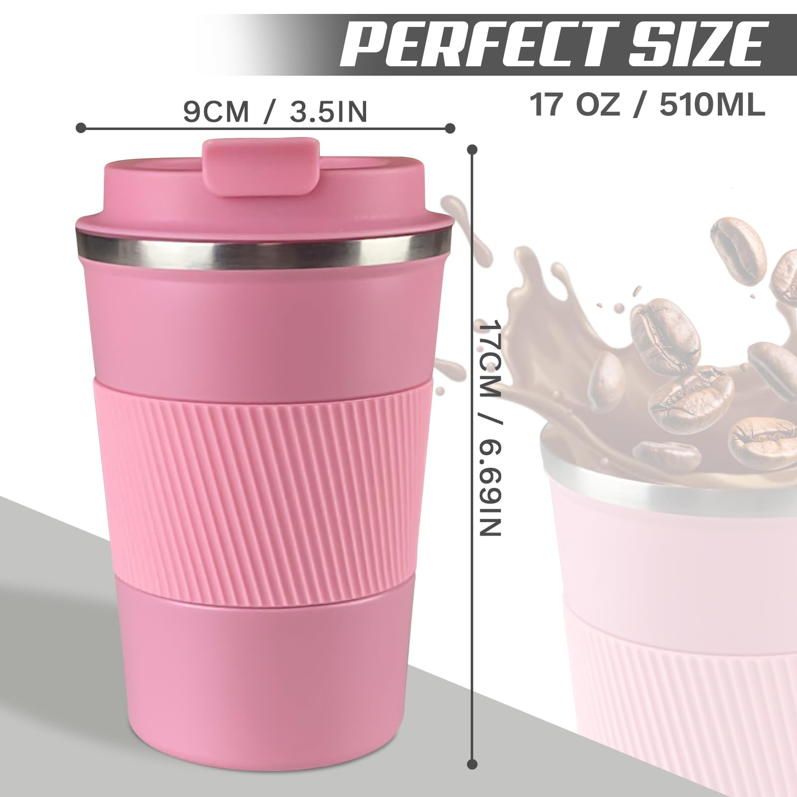 SPLMIFA mug wide mouth eases cleaning and ice filling for versatile use.