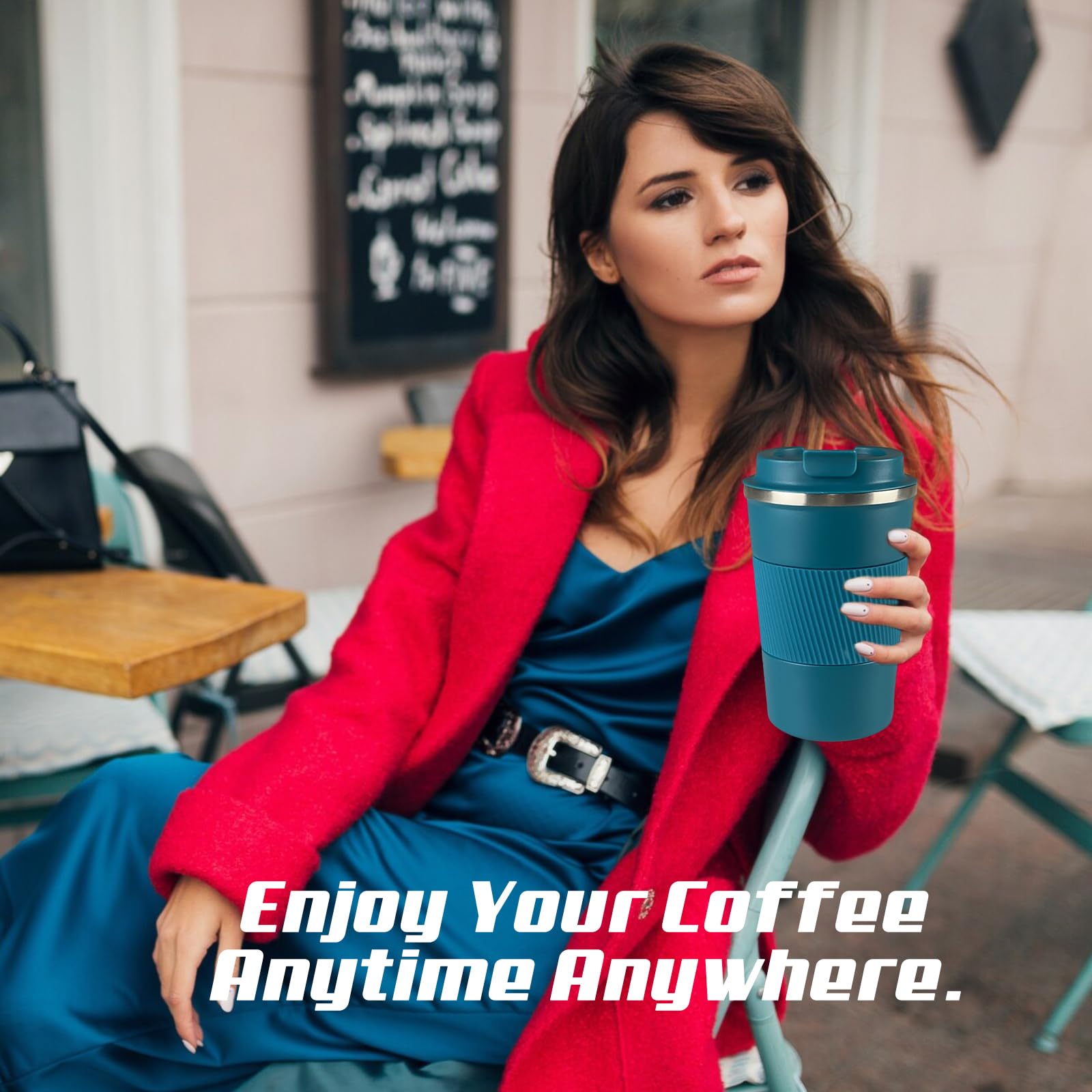 SPLMIFA leak-proof mug keeps beverages spill-free at home or outdoors.