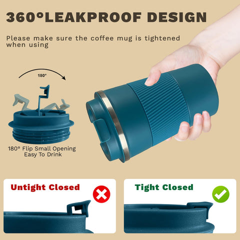 SPLMIFA blue 17oz mug's anti-slip base prevents tipping during use.