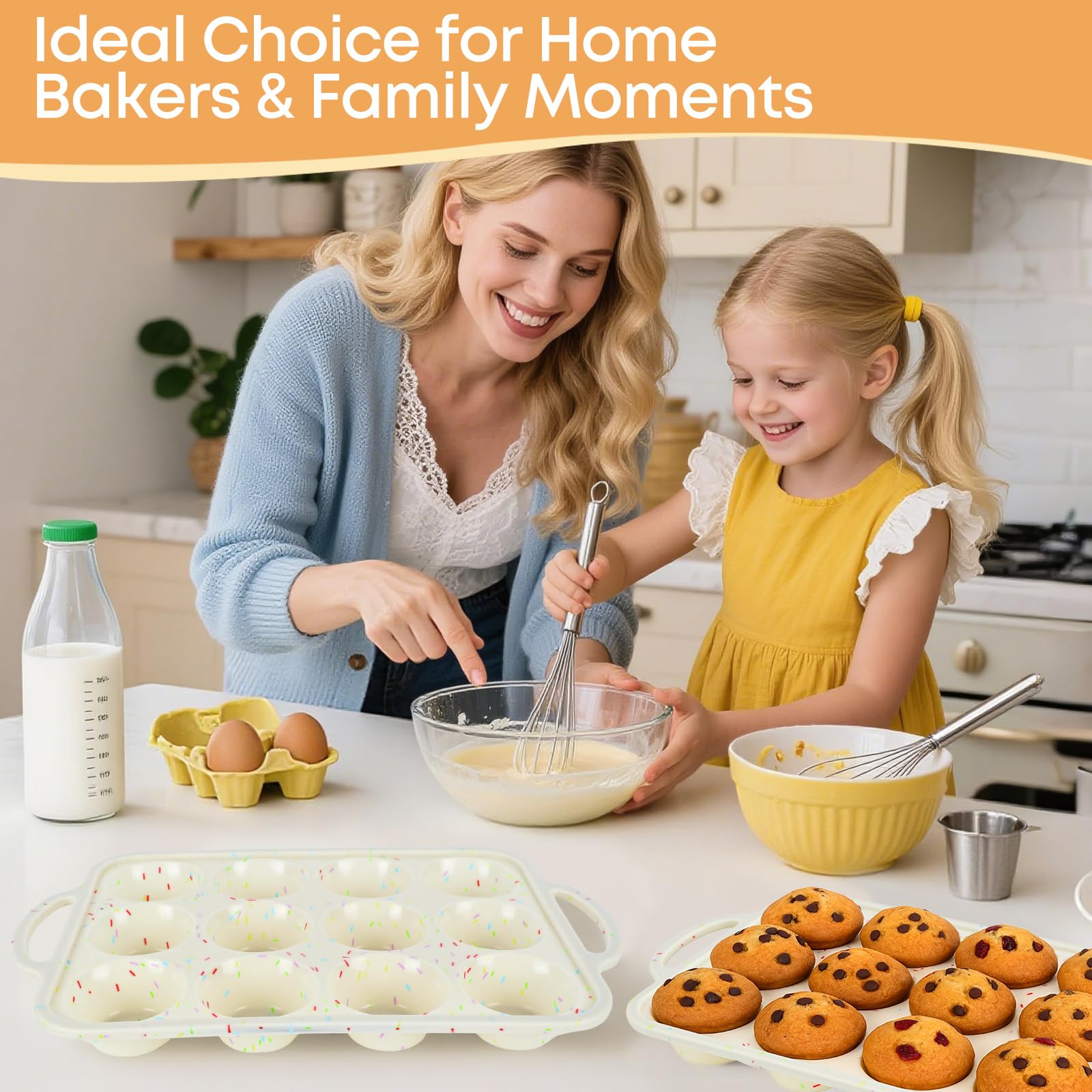 Spmarkt BPA-free silicone baking pan supports family-friendly desserts.