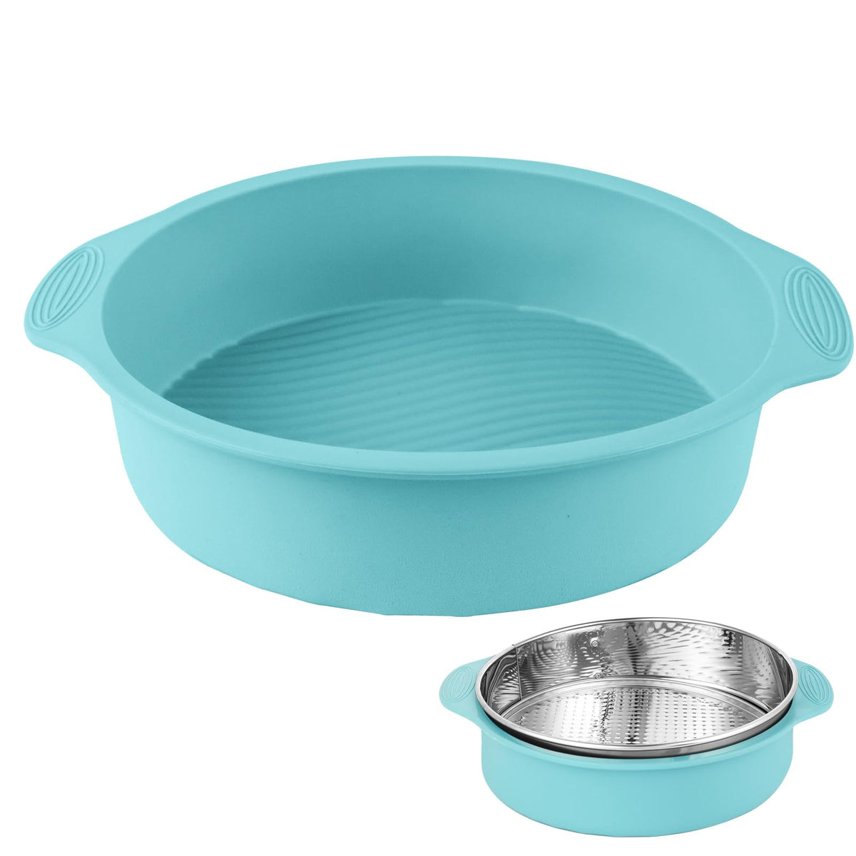 Spmarkt 10-inch cheesecake pan protector fits snugly for leakproof water bath baking.
