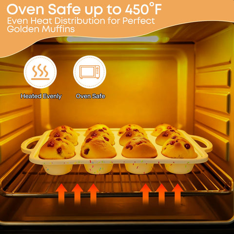 Spmarkt ergonomic handles help you lift pans safely from the oven.