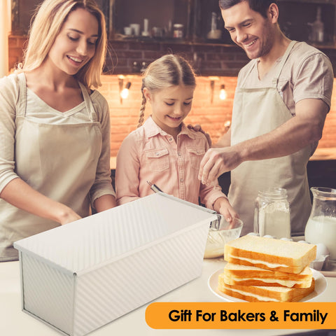 Spmarkt Premium Beige Pullman loaf pan supports precise, even-shape slices.