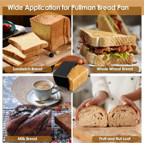 Spmarkt pullman loaf pan bottom vent for even heat distribution.
