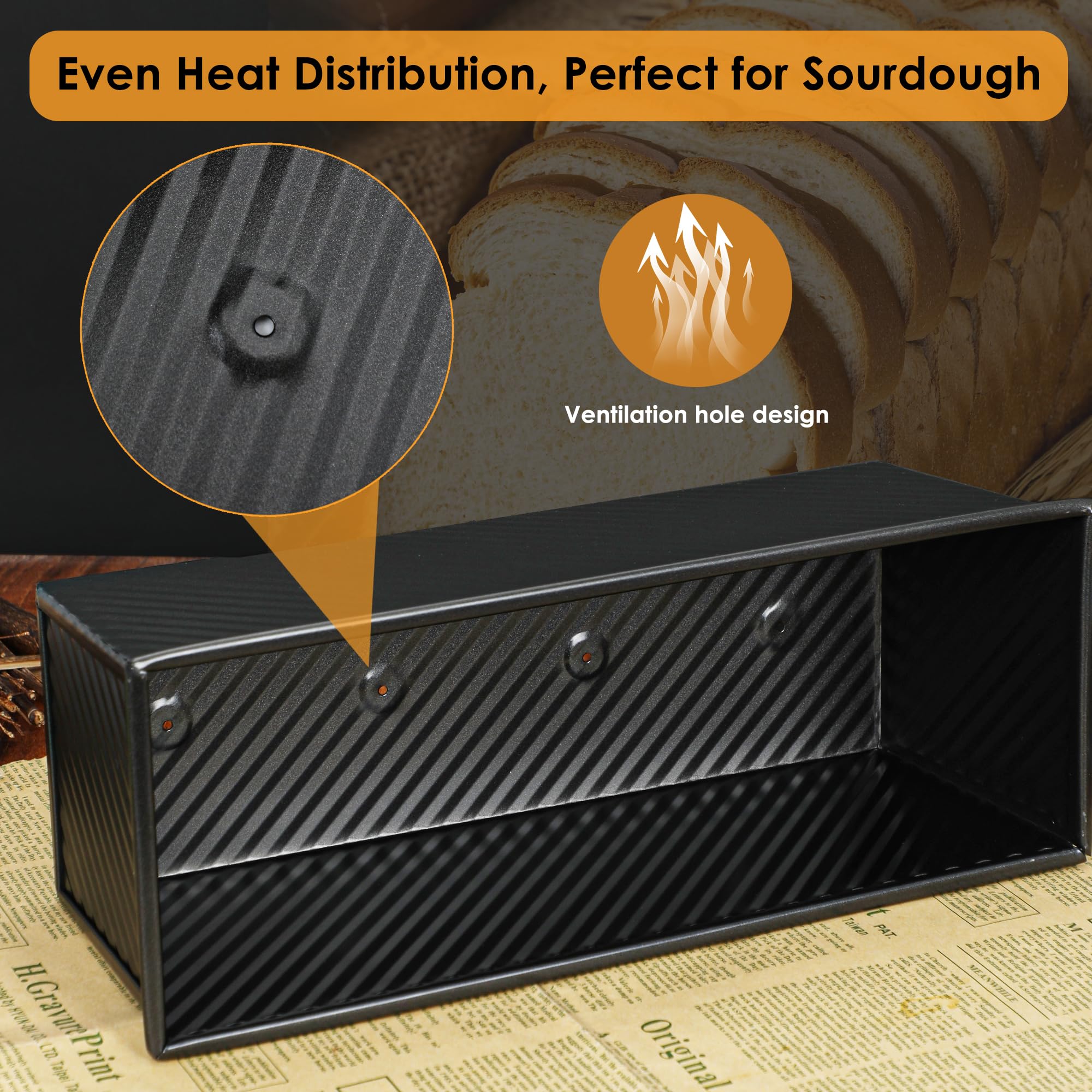 Spmarkt loaf pan built with durable materials for long-term home baking.