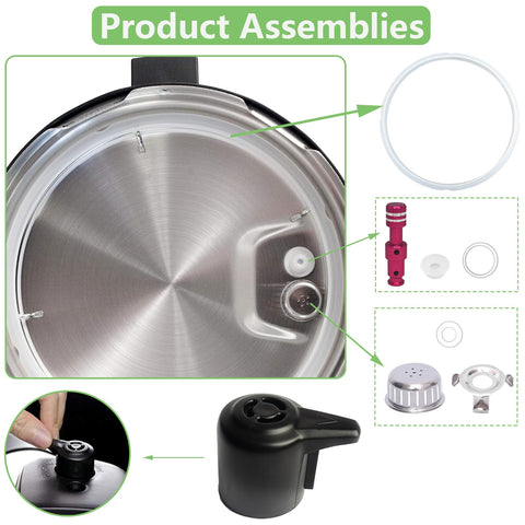 SPNKMJUJ gasket set 3x for Duo 8 Qt provides consistent sealing.