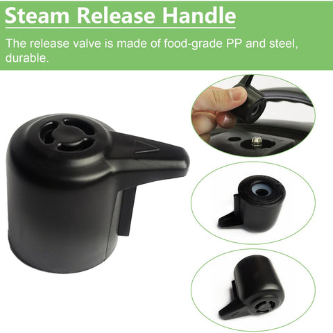SPNKMJUJ steam release valve for Duo 8 Qt highlights durable steel and leak-free performance.