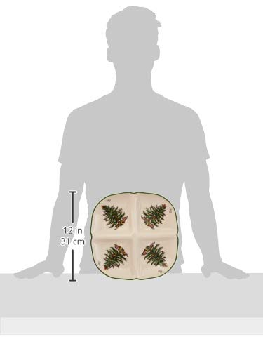 Spode Christmas Tree 11-inch diameter tray blends durability with classic holiday style.