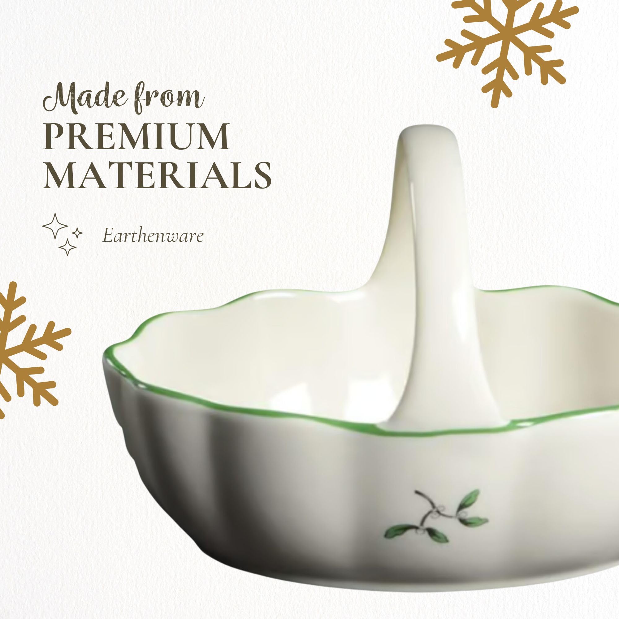 Spode Christmas Tree 6" Basket with berries creates a seasonal centerpiece.