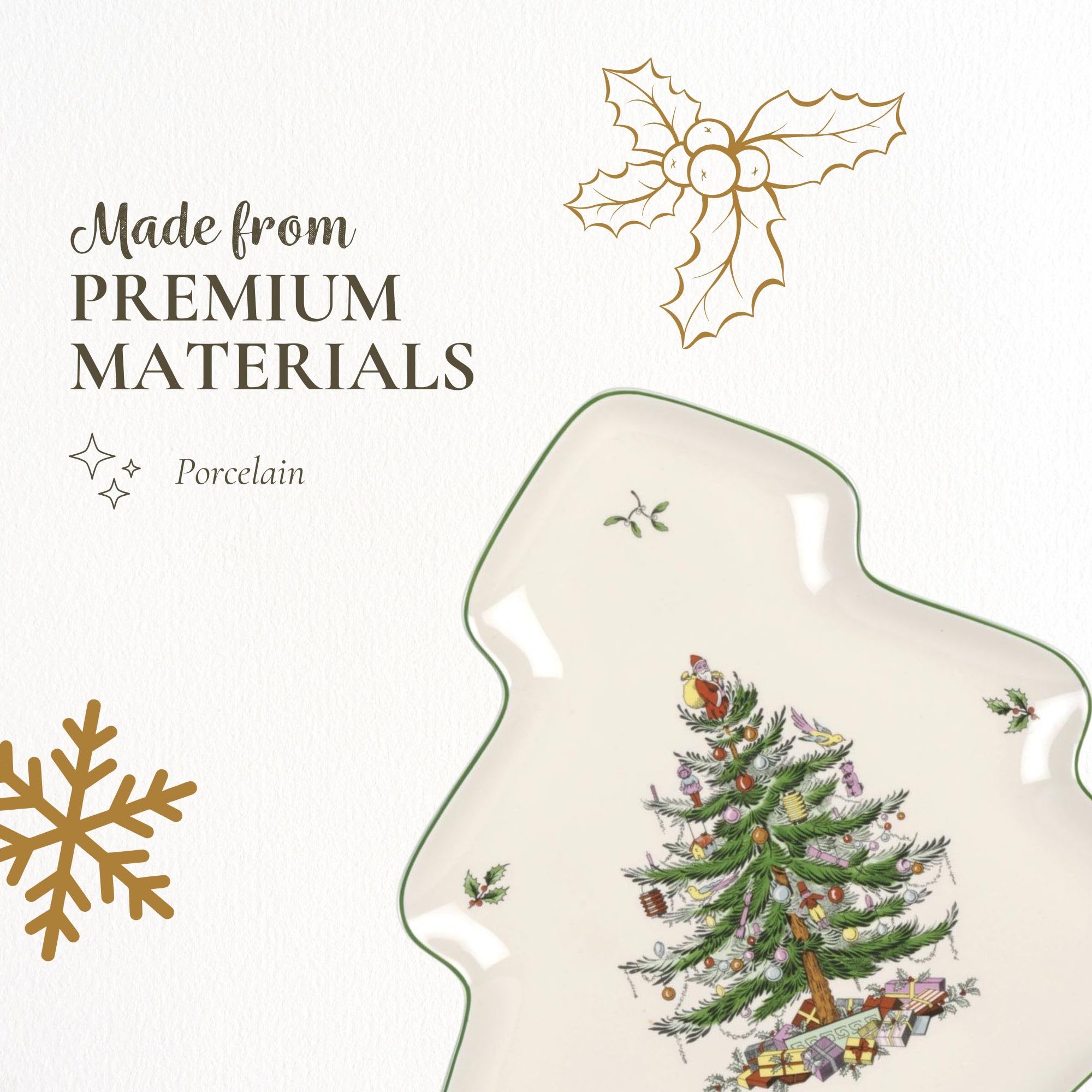 Spode Christmas Tree versatile platter for buffet, holiday party snacks, or display.