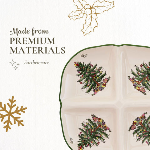 Spode Christmas Tree gift-boxed tray offers a thoughtful holiday hostess gift.