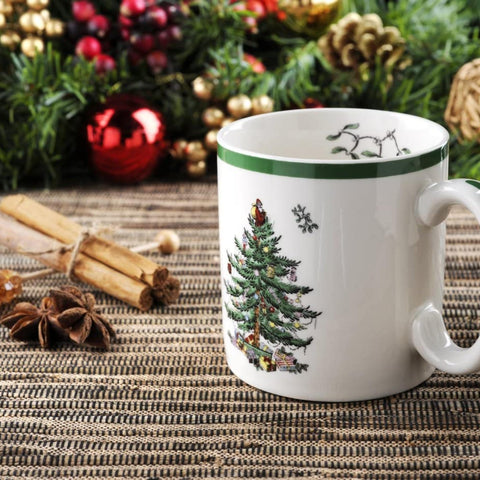 Spode Christmas Tree mug dishwasher-safe for easy cleanup