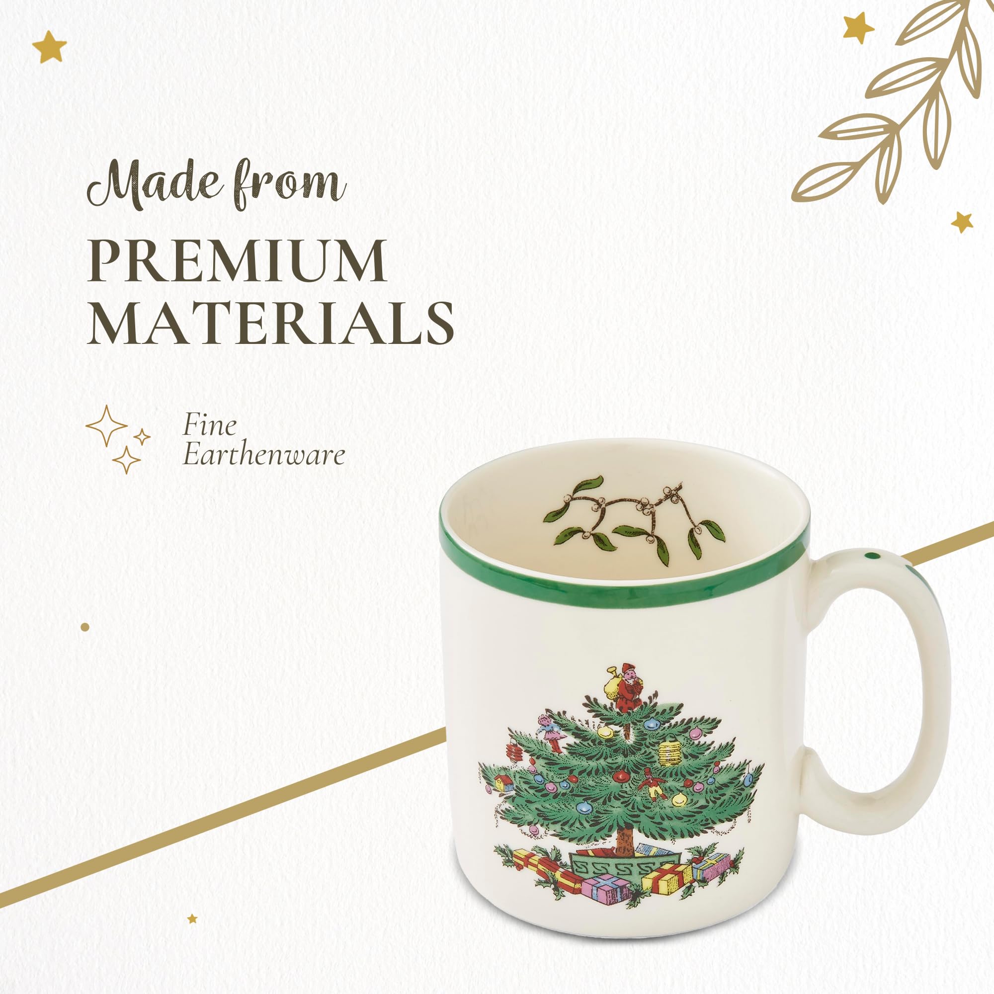 Spode Christmas Tree mug with hot cocoa, perfect holiday treat