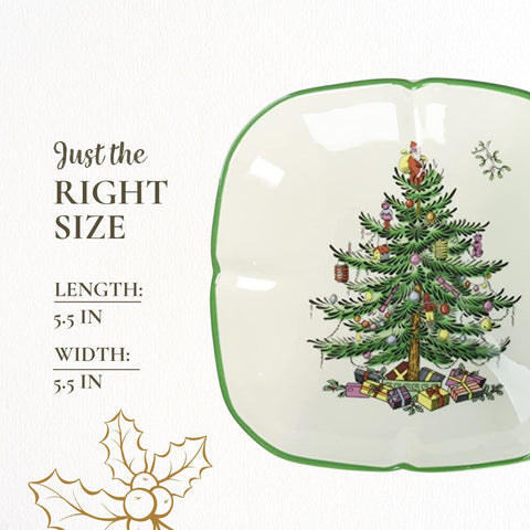 Spode Christmas Tree Sculpted Square Dish makes a thoughtful Christmas gift