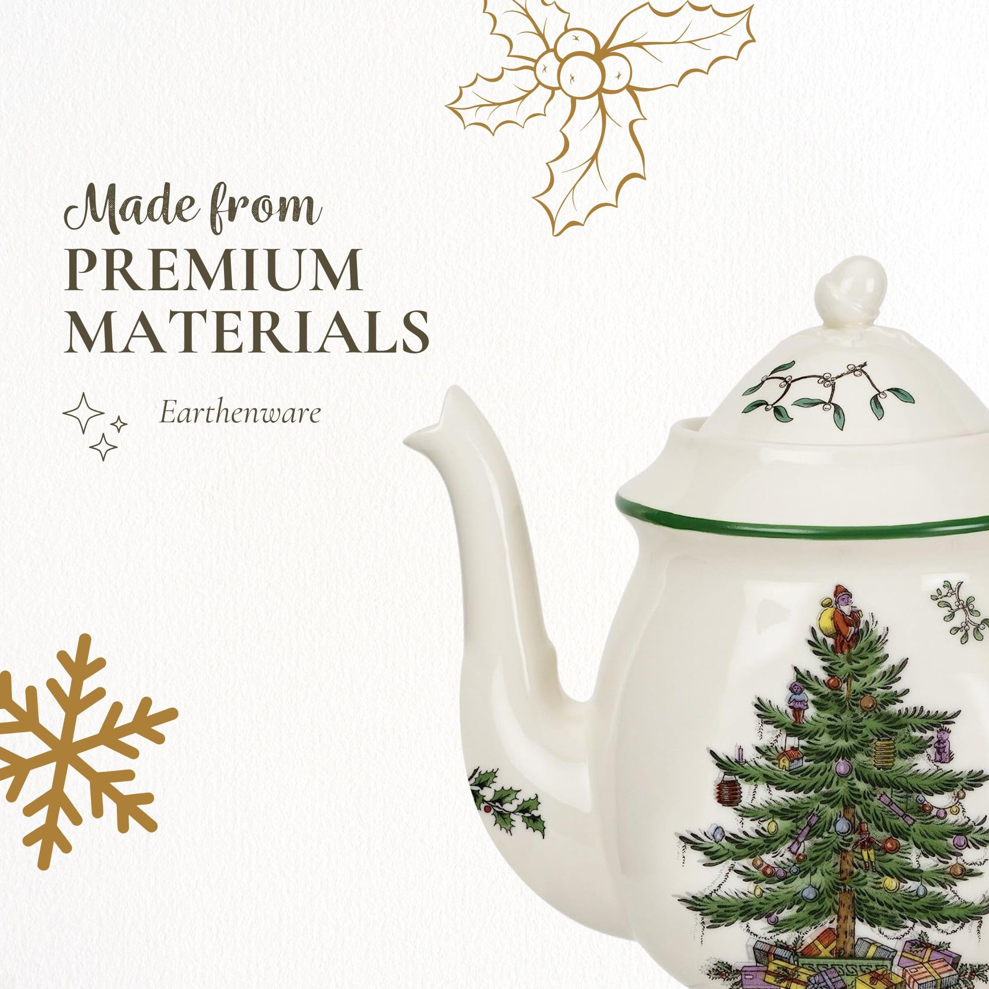 Spode Christmas Tree table setting, adds classic holiday charm to the table.