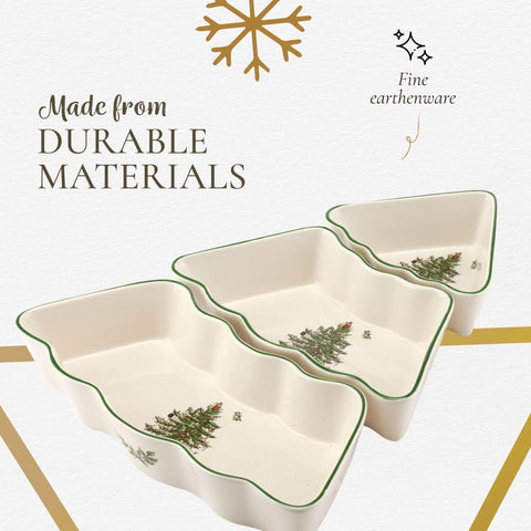 Spode dips and sauce bowls shown for holiday entertaining and table service.