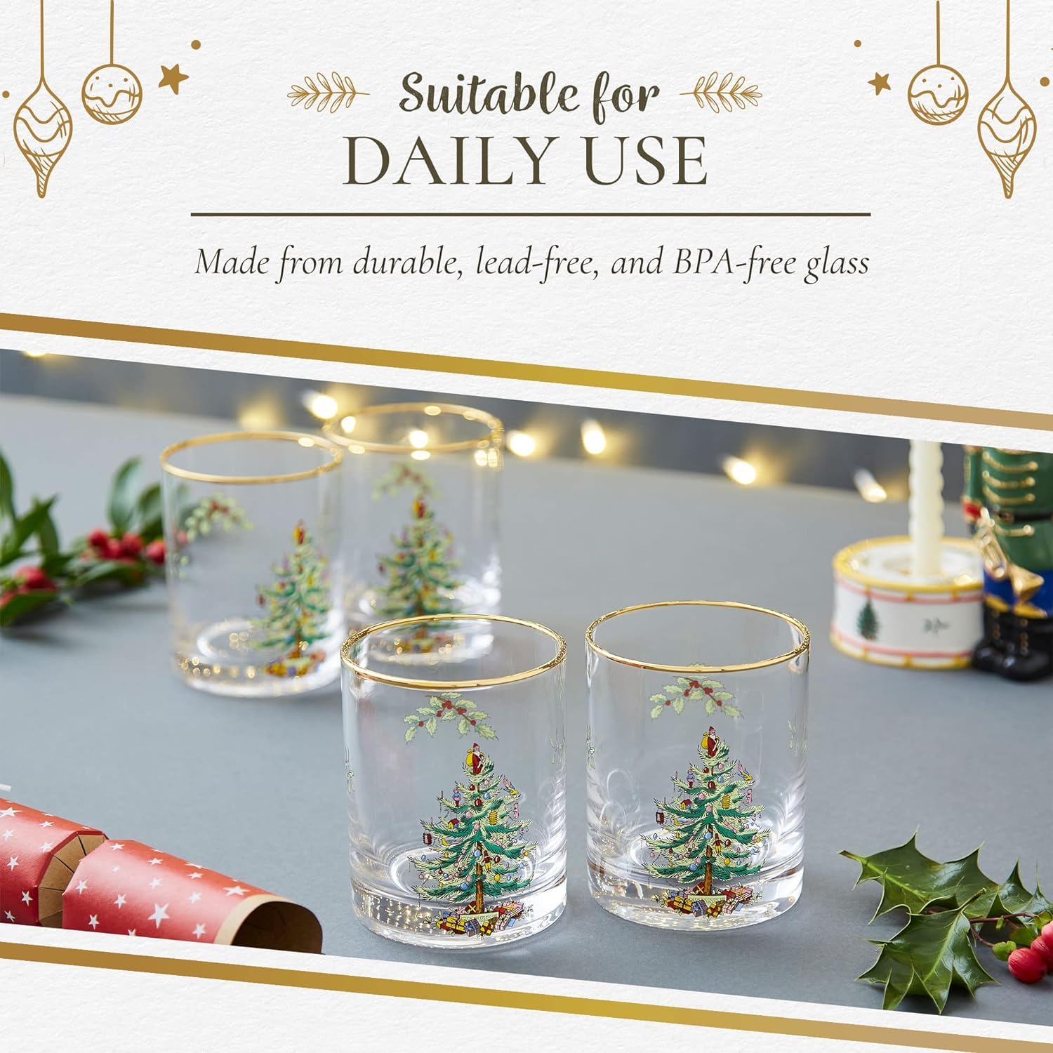 Spode easy hand-wash care preserves clarity and finish