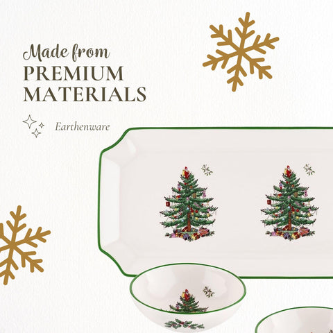 Spode holiday table decor dip set enhancing festive table styling.