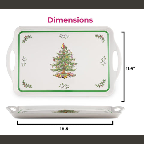 Spode melamine tray easy to wipe clean after entertaining