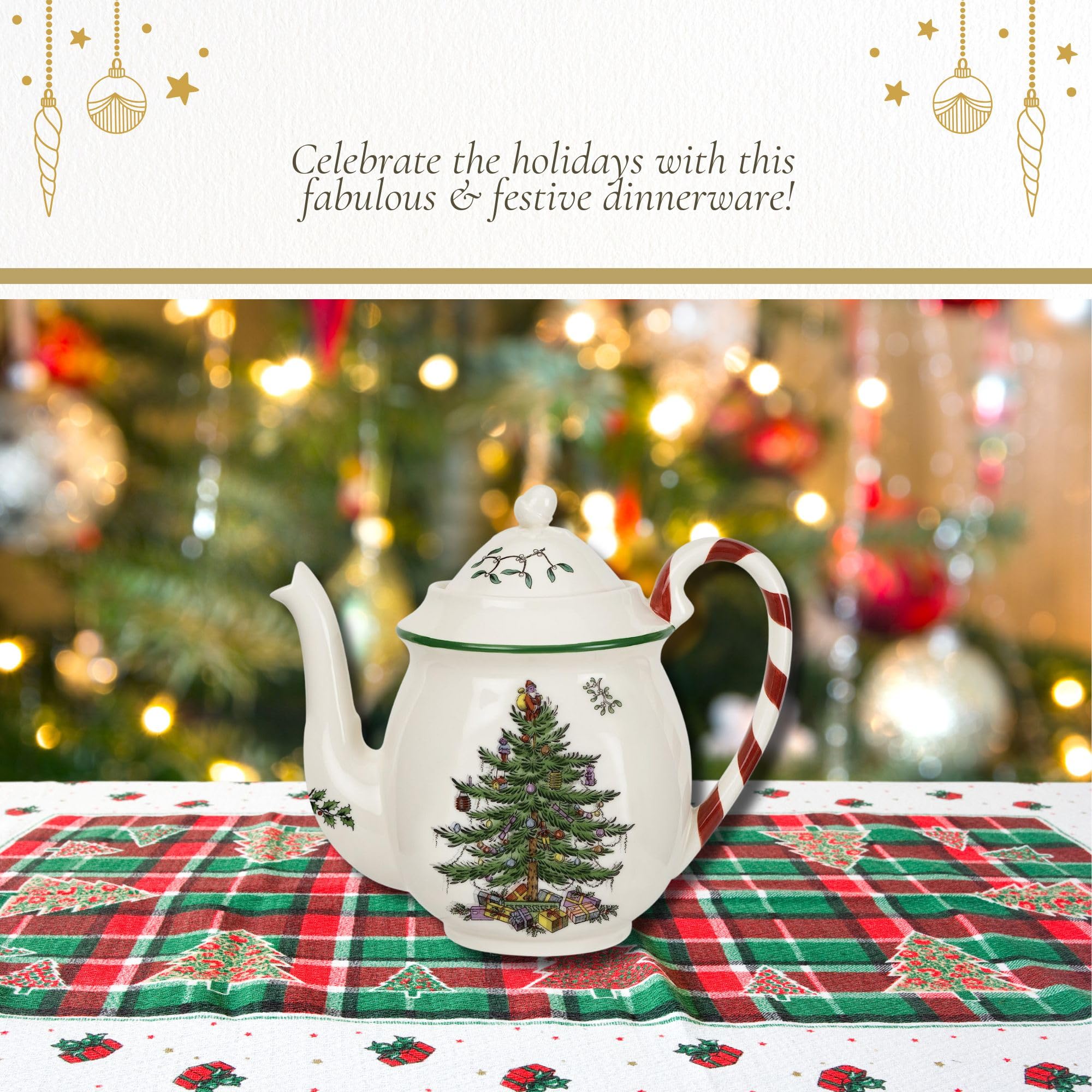 Spode teapot is dishwasher safe, for easy cleanup after gatherings.